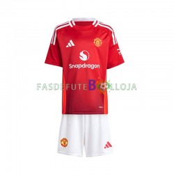 Camisola 1º Equipamento Manchester United Vermelho 2024-2025 Manga Curta ,Criança