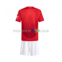 Camisola 1º Equipamento Manchester United Vermelho 2024-2025 Manga Curta ,Criança