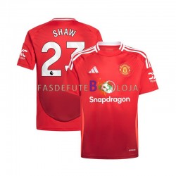 Camisola 1º Equipamento Manchester United Vermelho Luke Shaw 23 2024-2025 Manga Curta ,Homem