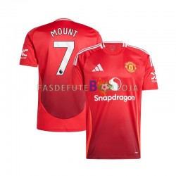 Camisola 1º Equipamento Manchester United Vermelho Mason Mount 7 2024-2025 Manga Curta ,Homem