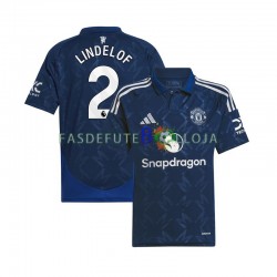 Camisola 2º Equipamento Manchester United Victor Lindelof 2 2024-2025 Manga Curta ,Homem