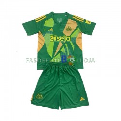 Camisola Guarda-redes 1º Equipamento Newcastle United Verde 2024-2025 Manga Curta ,Criança