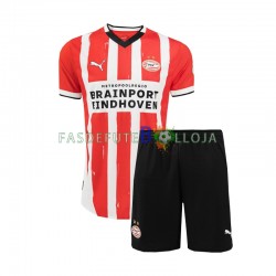 Camisola 1º Equipamento PSV Eindhoven 2024-2025 Manga Curta ,Criança
