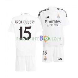 Camisola 1º Equipamento Real Madrid Arda Guler 15 2024-2025 Manga Curta ,Criança