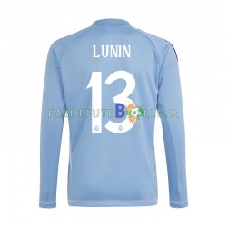 Camisola Guarda-redes 1º Equipamento Real Madrid Azul Andriy Lunin 13 2024-2025 Manga Comprida ,Homem
