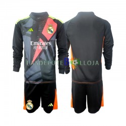 Camisola Guarda-redes 2º Equipamento Real Madrid Preto 2024-2025 Manga Comprida ,Criança