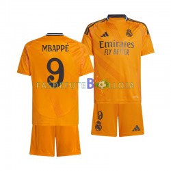 Camisola 2º Equipamento Real Madrid Mbappé 9 2024-2025 Manga Curta ,Criança