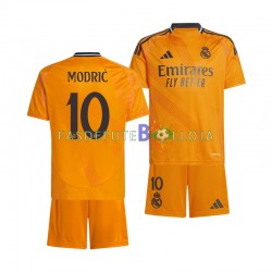 Camisola 2º Equipamento Real Madrid Modrić 10 2024-2025 Manga Curta ,Criança