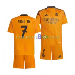 Camisola 2º Equipamento Real Madrid VINI JR 7 2024-2025 Manga Curta ,Criança