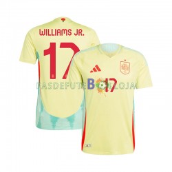 Camisola 2º Equipamento Seleção Espanhola WILLIAMS JR 17 Euro 2024 Manga Curta ,Homem