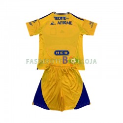 Camisola 1º Equipamento Tigres UANL 2024-2025 Manga Curta ,Criança