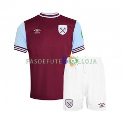 Camisola 1º Equipamento West Ham United 2024-2025 Manga Curta ,Criança