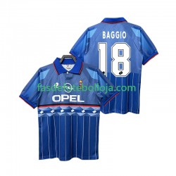 Camisola 2º Equipamento AC Milan BAGGIO 18 1995 1996 Manga Curta Retro ,Homem