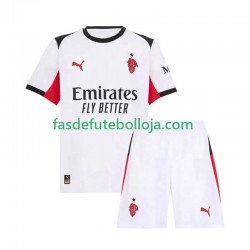Camisola 2º Equipamento AC Milan 2025-2026 Manga Curta ,Criança