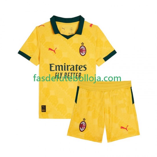 Camisola 3º Equipamento AC Milan 2025-2026 Manga Curta ,Criança