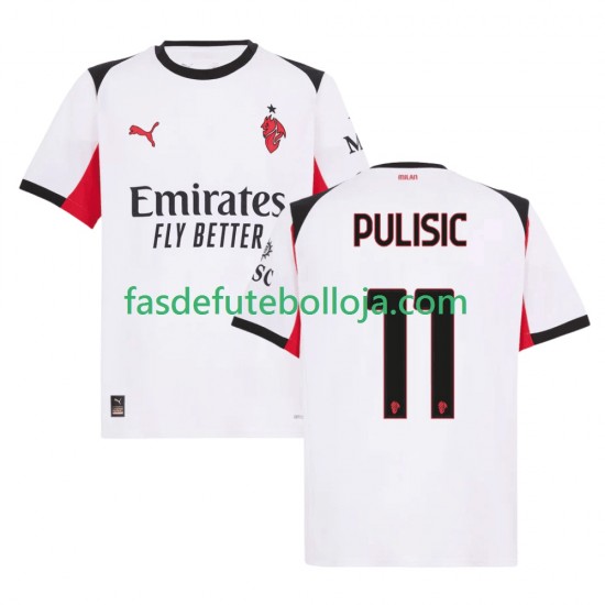 Camisola 2º Equipamento AC Milan Christian Pulisic 11 2025-2026 Manga Curta ,Homem