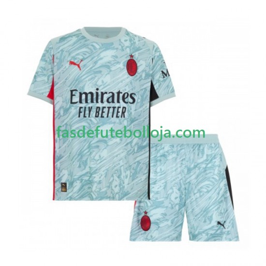 Camisola Guarda-redes 1º Equipamento AC Milan 2025-2026 Manga Curta ,Criança