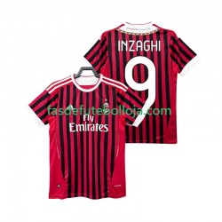 Camisola 1º Equipamento AC Milan INZAGHI 9 2012 2011 Manga Curta Retro ,Homem