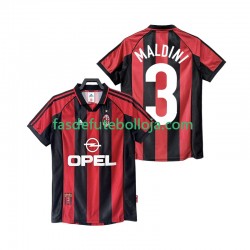 Camisola 1º Equipamento AC Milan MALDINI 3 1998 1999 Manga Curta Retro ,Homem
