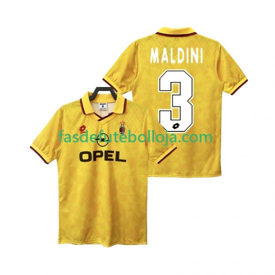 Camisola 3º Equipamento AC Milan MALDINI 3 1995 1996 Manga Curta Retro ,Homem