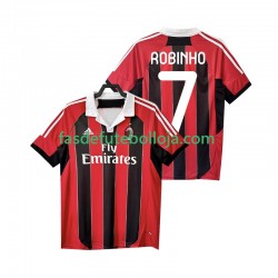 Camisola 1º Equipamento AC Milan ROBINHO 7 2012 2013 Manga Curta Retro ,Homem