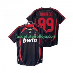 Camisola 3º Equipamento AC Milan RONALDO 99 2007 2006 Manga Curta Retro ,Homem