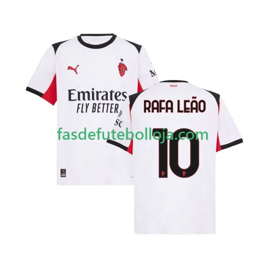 Camisola 2º Equipamento AC Milan Rafael Leao 10 2025-2026 Manga Curta ,Homem