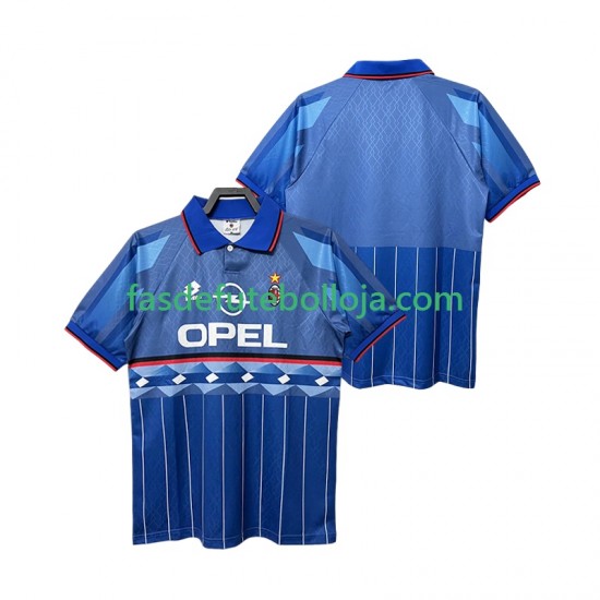 Camisola 2º Equipamento AC Milan 1995 1996 Manga Curta Retro ,Homem