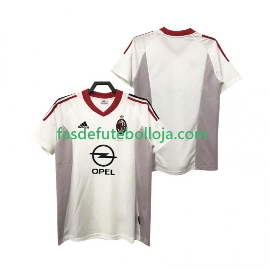Camisola 2º Equipamento AC Milan 2005 2004 Manga Curta Retro ,Homem
