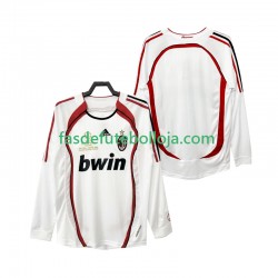 Camisola 2º Equipamento AC Milan 2007 2006 Manga Comprida Retro ,Homem