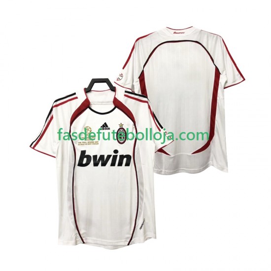Camisola 2º Equipamento AC Milan 2007 2006 Manga Curta Retro ,Homem