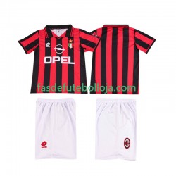 Camisola 1º Equipamento AC Milan 1996 1997 Manga Curta Retro ,Criança