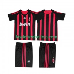 Camisola 1º Equipamento AC Milan 2009 2008 Manga Curta Retro ,Criança