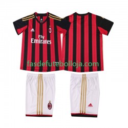 Camisola 1º Equipamento AC Milan 2013 2014 Manga Curta Retro ,Criança