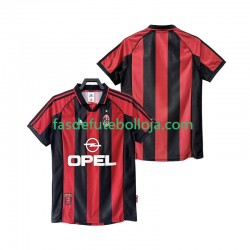 Camisola 1º Equipamento AC Milan 1998 1999 Manga Curta Retro ,Homem