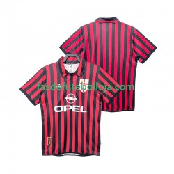 Camisola 1º Equipamento AC Milan 2000 1999 Manga Curta Retro ,Homem