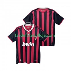 Camisola 1º Equipamento AC Milan 2009 2010 Manga Curta Retro ,Homem