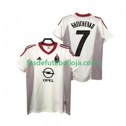 Camisola 2º Equipamento AC Milan SHEVCHENKO 7 2005 2004 Manga Curta Retro ,Homem