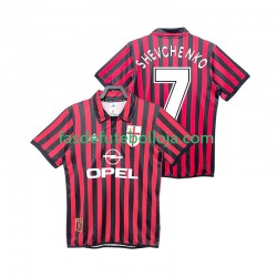 Camisola 1º Equipamento AC Milan SHEVCHENKO 7 2000 1999 Manga Curta Retro ,Homem