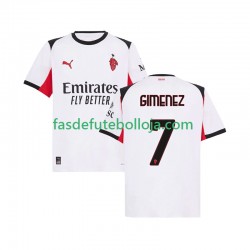 Camisola 2º Equipamento AC Milan Santiago Gimenez 7 2025-2026 Manga Curta ,Homem