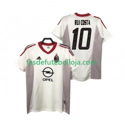 Camisola 2º Equipamento AC Milan rui costa 10 2005 2004 Manga Curta Retro ,Homem