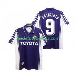 Camisola 1º Equipamento ACF Fiorentina BASTUTA 9 2000 1999 Manga Curta Retro ,Homem