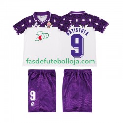 Camisola 2º Equipamento ACF Fiorentina BATISTUTA 9 1992 1993 Manga Curta Retro ,Criança