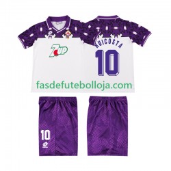 Camisola 2º Equipamento ACF Fiorentina RUI COSTA 10 1992 1993 Manga Curta Retro ,Criança