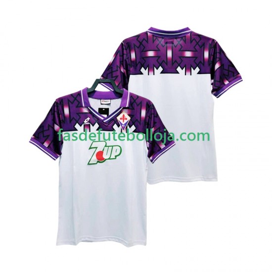 Camisola 2º Equipamento ACF Fiorentina 1992 1993 Manga Curta Retro ,Homem