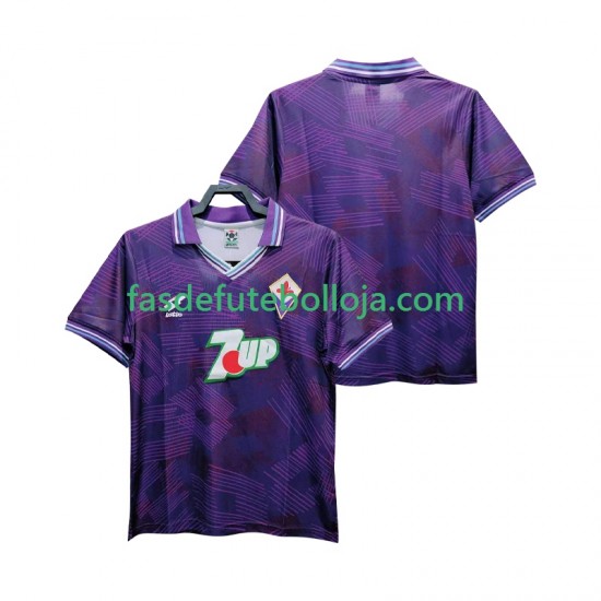 Camisola 1º Equipamento ACF Fiorentina 1992 1993 Manga Curta Retro ,Homem