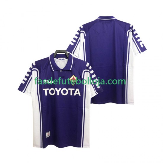 Camisola 1º Equipamento ACF Fiorentina 2000 1999 Manga Curta Retro ,Homem
