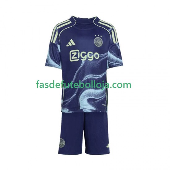 Camisola 2º Equipamento AFC Ajax 2025-2026 Manga Curta ,Criança