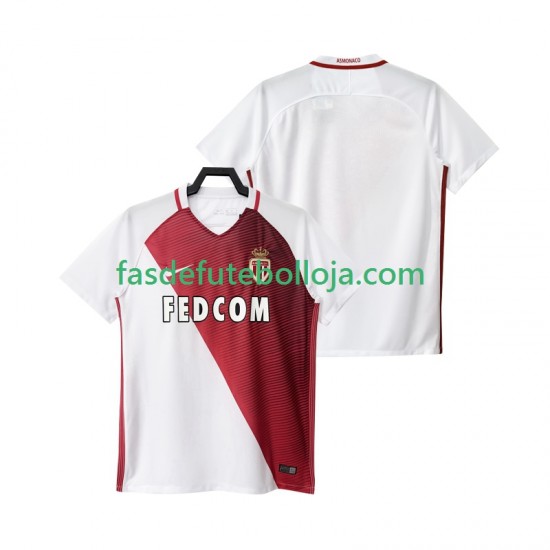 Camisola 1º Equipamento AS Monaco 2016 2017 Manga Curta ,Homem