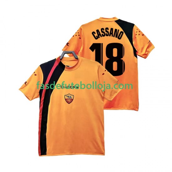 Camisola 1º Equipamento AS Roma CASSANO 18 2005 2006 Manga Curta Retro ,Homem